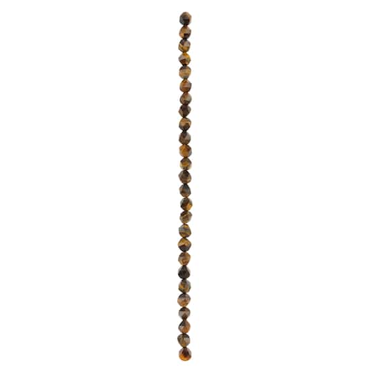 Yellow Tiger's Eye Triangle Faceted Beads, 10mm by Bead Landing™